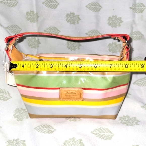 Coach 2005 Limited Ed. Y2K Colorful Stripe Demi Bag NWT - Picture 7 of 10